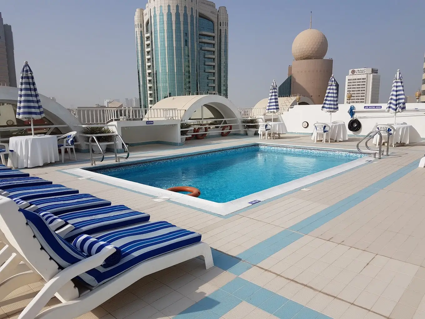 Roof top pool at Al Khaleej palace hotel